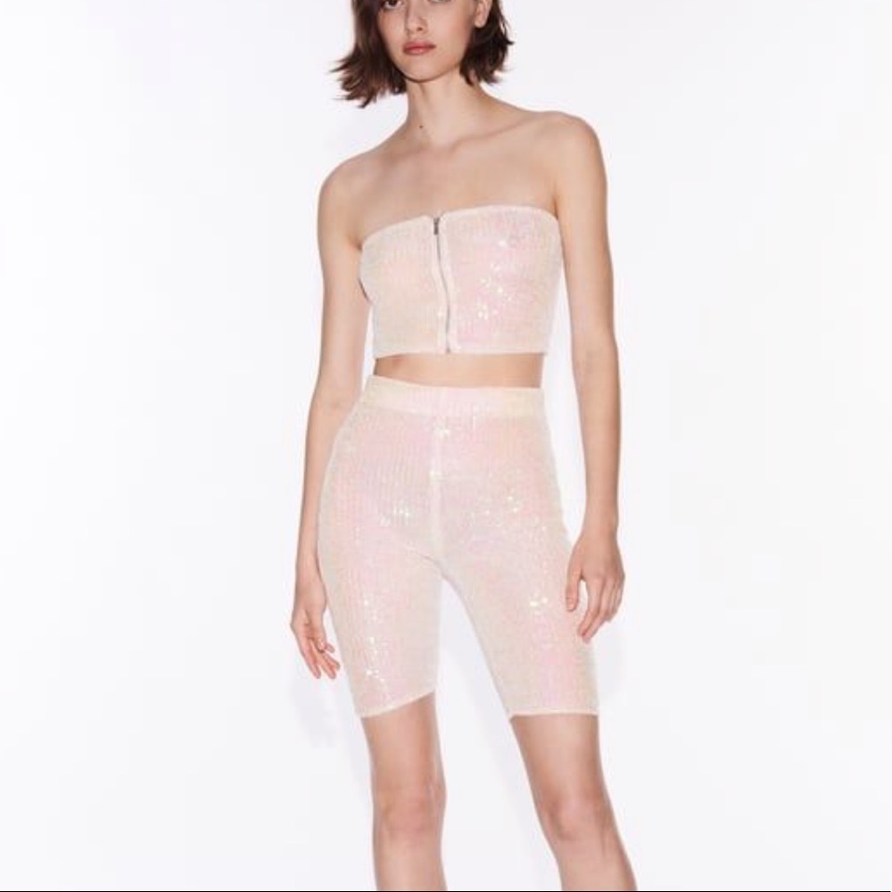Sequin High waisted bike shorts